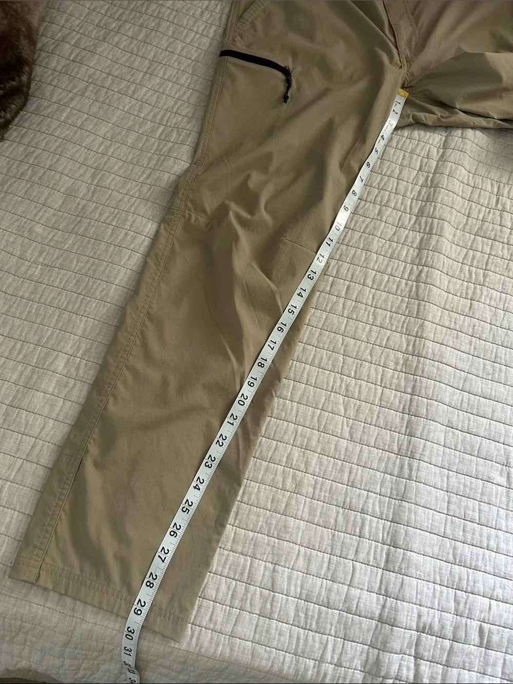 REI co-op light tan nylon outdoor hiking work casual Gorpcore pants 34” men’s - Picture 11 of 12